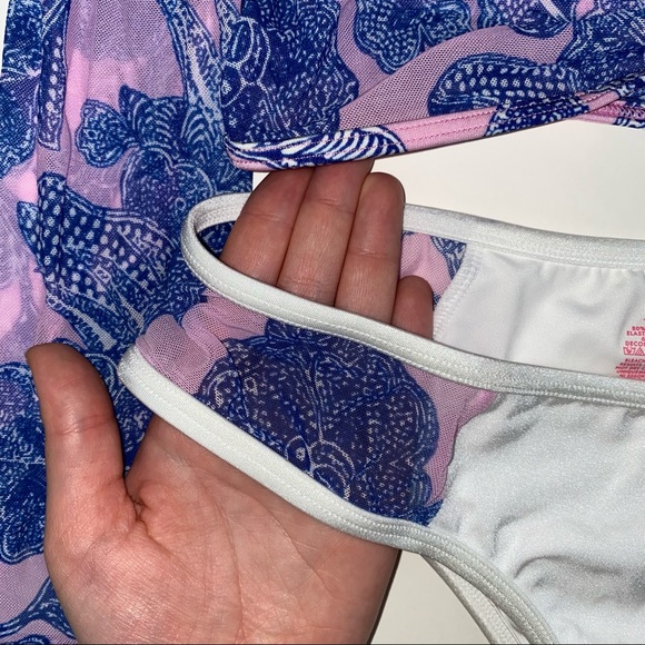 Victoria Secret White Purple Bathing Suit Size S - Picture 6 of 12